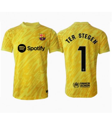 Barcelona Ter Stegen #1 Målmand Replika Hjemmebanetrøje 2024-25 Kortærmet